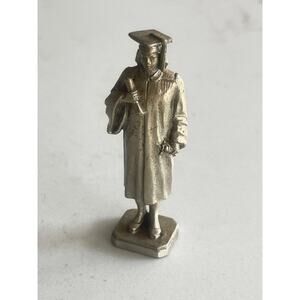 Blackinton, Graduate, Pewter, Statue, Miniature, Vintage, ~ 250110-WH 05